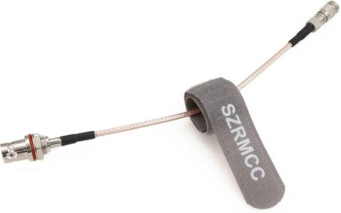 SZRMCC BNC أنثى الحاجز أورينغ إلى DIN 1.0/2.3 ذكر HD SDI كابل لتصميم بلاك ماجيك الأحمر شاشة الكاميرا نقل بيانات الفيديو (30 سم) in Kuwait