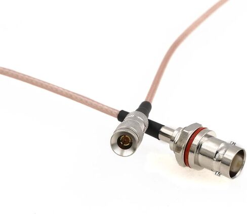 SZRMCC BNC أنثى الحاجز أورينغ إلى DIN 1.0/2.3 ذكر HD SDI كابل لتصميم بلاك ماجيك الأحمر شاشة الكاميرا نقل بيانات الفيديو (30 سم) in Kuwait