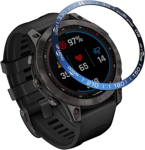 REYDA Watch Bezel Compatible for Garmin Fenix 7 Bezel Ring, Stainless Steel Watch Bezel Loop Adhesive Cover Scratch Resistant Collision Protection Metal Bezel Styling Dial Circle for Garmin Fenix 7 in Saudi Arabia