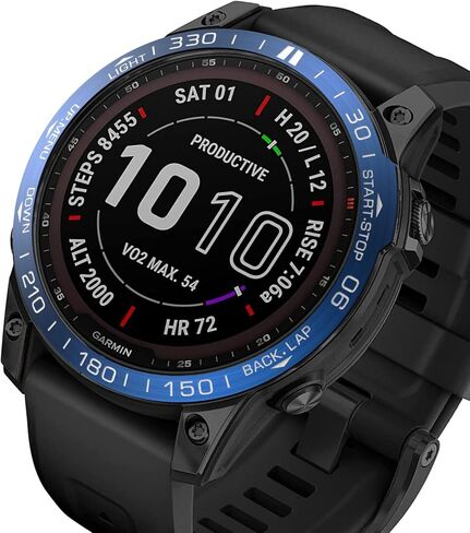 REYDA Watch Bezel Compatible for Garmin Fenix 7 Bezel Ring, Stainless Steel Watch Bezel Loop Adhesive Cover Scratch Resistant Collision Protection Metal Bezel Styling Dial Circle for Garmin Fenix 7 in Saudi Arabia