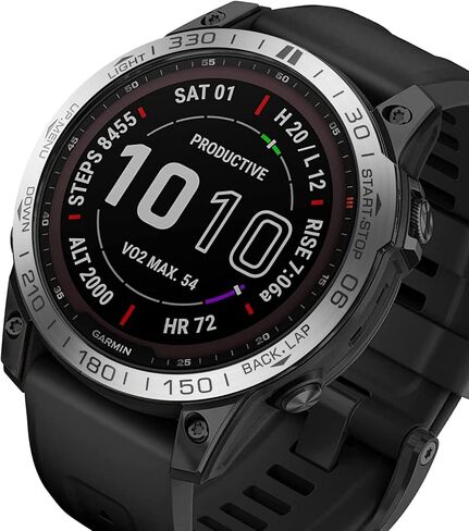 REYDA Watch Bezel Compatible for Garmin Fenix 7 Bezel Ring, Stainless Steel Watch Bezel Loop Adhesive Cover Scratch Resistant Collision Protection Metal Bezel Styling Dial Circle for Garmin Fenix 7 in Saudi Arabia