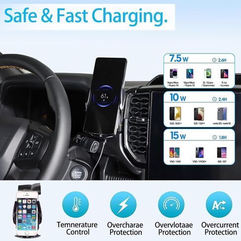 Lcojicep Car Phone Holder Compatible with Ford Ranger 2023 2024 Car Phone Mount Accessories, Central control vent mobile phone holder (Left style B) in Kuwait