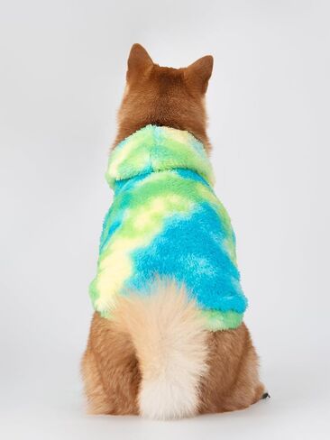 Haloumoning Tie Dye Dog Clothes Fleece Hoodie, Pet Winter Coat, Pet Outfit, Cat Clothing, Puppy Pullover Sweatshirts for Small Medium Large Dogs Boy Girl in Saudi Arabia