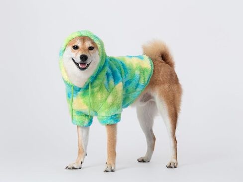 Haloumoning Tie Dye Dog Clothes Fleece Hoodie, Pet Winter Coat, Pet Outfit, Cat Clothing, Puppy Pullover Sweatshirts for Small Medium Large Dogs Boy Girl in Saudi Arabia