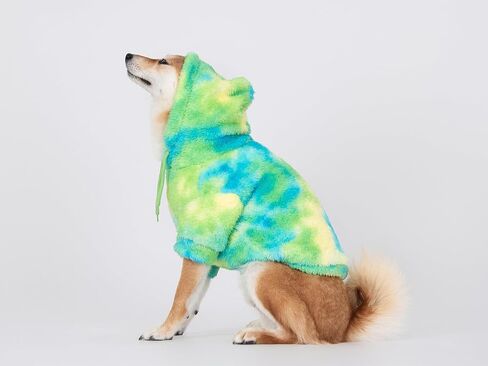 Haloumoning Tie Dye Dog Clothes Fleece Hoodie, Pet Winter Coat, Pet Outfit, Cat Clothing, Puppy Pullover Sweatshirts for Small Medium Large Dogs Boy Girl in Saudi Arabia