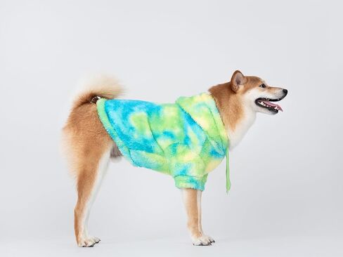 Haloumoning Tie Dye Dog Clothes Fleece Hoodie, Pet Winter Coat, Pet Outfit, Cat Clothing, Puppy Pullover Sweatshirts for Small Medium Large Dogs Boy Girl in Saudi Arabia