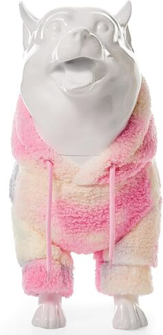 Haloumoning Tie Dye Dog Clothes Fleece Hoodie, Pet Winter Coat, Pet Outfit, Cat Clothing, Puppy Pullover Sweatshirts for Small Medium Large Dogs Boy Girl in Saudi Arabia