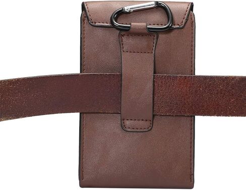 حقيبة خصر جلدية للهاتف الخلوي للرجال، حافظة جلدية بمشبك حزام للهاتف الخلوي، حقيبة عمودية صغيرة للهواتف الذكية مع حلقة تثبيت للحزام، حقيبة يد للهاتف المحمول، فتحة للبطاقات، محفظة فاني، حقيبة بومباغ in Kuwait