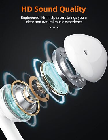 MAS CARNEY Wired Headphones Earbuds with Microphone WH6, in-Ear Wired Earphones Compatible with Samsung Huawei Vivo Oppo Mi Redmi Lenovo, White in Saudi Arabia