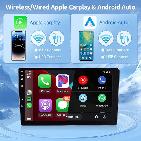 8 Core 2+64G Android Car Radio Car Stereo for Mercedes Benz Smart Fortwo 2005-2010 مع Carplay اللاسلكي Android Auto، شاشة لمس 9 بوصات مرآة رابط WiFi GPS Bluetooth FM RDS DSP كاميرا احتياطية SWC in Saudi Arabia
