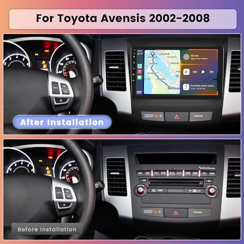 Hikity Android Car Stereo for Mitsubishi Outlander 2008-2015 Radio 2+64GB 9 بوصة تعمل باللمس راديو السيارة اللاسلكي Carplay Android Auto Support GPS Navigation WiFi Bluetooth FM EQ كاميرا احتياطية in Saudi Arabia