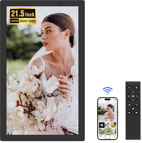 إطار صورة رقمي BIGASUO بدقة 1280 × 800، شاشة لمس بإطار صور سحابي ذكي واي فاي مقاس 10.1 بوصة، ذاكرة مدمجة سعة 16 جيجابايت، تدوير تلقائي، عرض شرائح، مشاركة الصور ومقاطع الفيديو على الفور عبر تطبيق Uhale in Kuwait