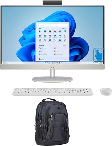 HP 27 All-in-One School & Business All-in-One (Intel Core Ultra 7 155U 12-Core, 27" 60 Hz Touch Full HD (1920x1080), Intel Graphics, 32GB DDR5 5600MHz RAM, Win 11 Home) with Premium Backpack in Saudi Arabia