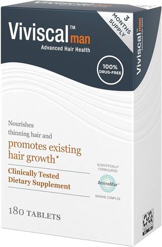 Viviscal Men's Hair Growth Supplements for Thicker, Fuller Hair Clinically Proven with Proprietary Collagen Complex 180 Tablets - 3 Month Supply in Saudi Arabia