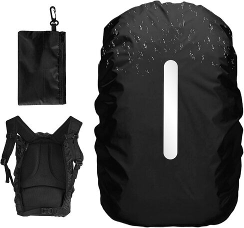 Waterproof Backpack Rain Cover, Portable Anti Slip Rain Cover for Backpack, Hi-Visibility Backpack Rain Cover with Reflective Strip for Hiking, Camping, Biking, Outdoor, Traveling in Saudi Arabia