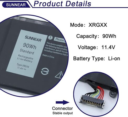XRGXX Battery Replacement for Dell Alienware M15 R1 2018 P79F, M17 R1 2019 P37E, Dell G5 5590/G7 7590 7790 P40E P82F P82F001 P40E001 P79F001 P37E001 1F22N JJPFK 0JJPFK 8622M 08622M 6YV0V in Saudi Arabia