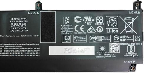 MB06XL 83Wh Battery Replacement for HP ZBook Studio G7 G8 Mobile Workstation/ZBook Create G7 / ZBook Power 16 G11 A/ZBook Create G8 Series Laptop HSTNN-IB9E L78553-005 L77973-1C1 L78553-002 in Saudi Arabia