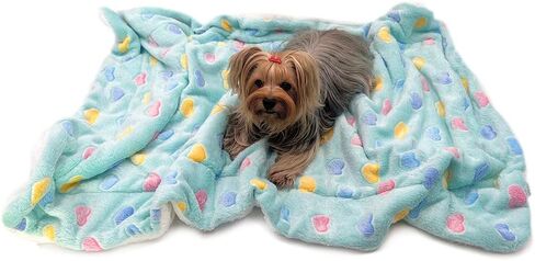 Klippo Double Layered Ultra Plush Dog/Puppy Blanket/Mat/Padding/Cover/Throw/Spread (Fluffy Clouds, Large) in Kuwait