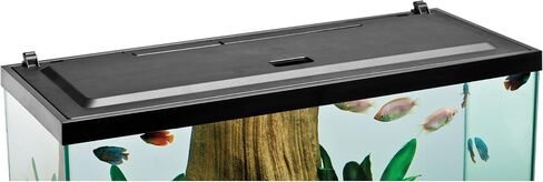 غطاء محرك السيارة Tetra LED مقاس 19.3125 بوصة × 9.375 بوصة × 2.5 بوصة، غطاء حوض السمك منخفض المستوى مع إضاءة مخفية، بلاستيك in Kuwait