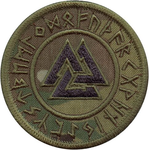 Multicam Valknut Viking Norse Runic Heathen Pagan Odin God Rune Morale التكتيكية السحابة التصحيح in Saudi Arabia
