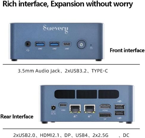 Mini PC Intel 12th Gen Alder Lake N100(up to 3.4GHz) 16GB DDR4 RAM M.2 512GB Nvme SSD, Home Desktop Computer Windows 11 in Saudi Arabia