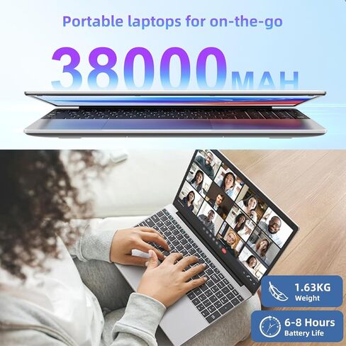 كمبيوتر محمول Jumper 15.6 بوصة، 16 جيجابايت رام 128 جيجابايت EMMC، 512 جيجابايت SSD، Office 365 سنة واحدة، أجهزة كمبيوتر محمولة مع وحدة المعالجة المركزية N95، شاشة FHD 1920x1080، بطارية 38WH، 2.4G+5G WiFi، BT4.0، 2 مكبرات صوت، 16:9. in Saudi Arabia