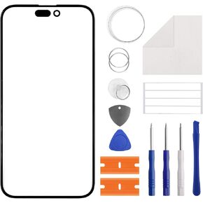 Duotipa [NEW Front Glass Panel Replacement for iPhone 15 Plus-6.7 inch, Front Glass Screen Replacement with OCA Repair Tools Kit-No LCD Screen and Touch Digitizer