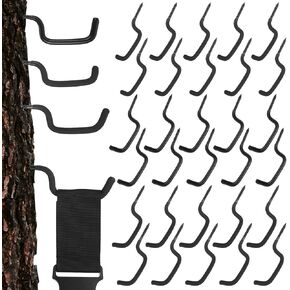 30 Pcs Tree Stand Bow Hanger Gear Holder Screw in Tree Steps Triple Accessory Hook Bow Hooks for Hunting Tree Stand Accessories