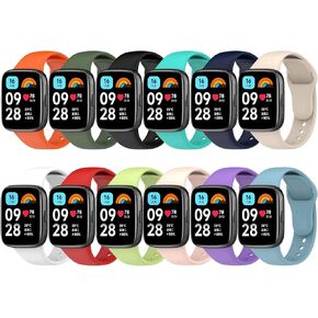 Bands for Xiaomi Redmi Watch 3 Active/Redmi Watch 3 Straps for Women Men, 12 Pack Soft Silicone Strap Replacement Wristbands Compatible with Xiaomi Watch 3/Watch 3 Active