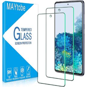 MAYtobe [2 Pack] Designed For Samsung Galaxy S20 FE 5G, Galaxy S20 FE Tempered Glass Screen Protector, Support Fingerprint Reader, Anti Scratch, Bubble Free, Case Friendly