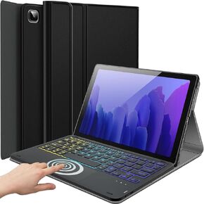 Backlit Touchpad Keyboard Case for Samsung Galaxy Tab A7 10.4 2020 Release, 3-Zone Rainbow Backlit Wireless Keyboard with Slim Stand Case for Galaxy Tab A7 10.4 Inch 2020 SM-T500/T505/T507