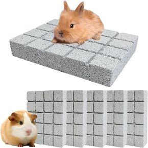 Hamiledyi 2PCS Rabbit Scratching Pads Bunny Lava Grinding Claw Pads Small Animal Foot Pads Hamster Scratch Board Chew Toys for Gerbil Chinchilla Hedgehog Guinea Pig Cage Accessories