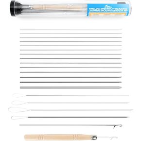 BLUEWING جوفاء الأطياف خيوط حلقة الربط الإبر عدة 20 قطعة الفولاذ المقاوم للصدأ مجموعة إبر الصيد تزوير الإبر in Kuwait