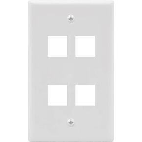 InstallerParts 1Port Keystone Wallplate وجه أسود ناعم