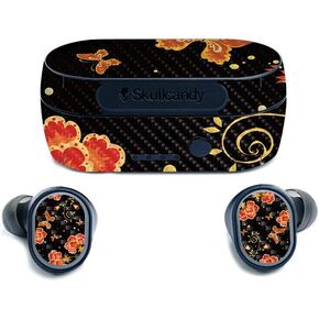 MightySkins Carbon Fiber Skin for Skullcandy Sesh True Wireless Earbuds - Flower Dream | Protective, Durable Textured Carbon Fiber Finish | Easy to Apply, Remove, and Change Styles | Made in The USA