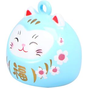 For Crafts Beckoning Cat Keychain Cat Beads for Charm Japanese Lucky Bells Good Luck Bell Craft Bells