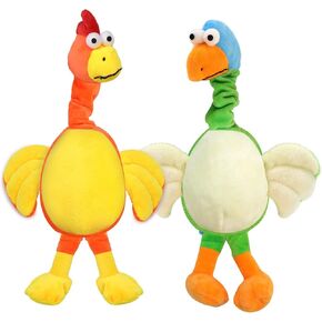 SEVEN DOGGY Squeak Dog Toys Puppy Toys Tough Plush Interactive Dog Toys, Puppy Chew Toys for Teething, Indestructible Dog Toys for Puppies, Small, Medium, Large Dogs, Birthday Gift - 2 Pcs