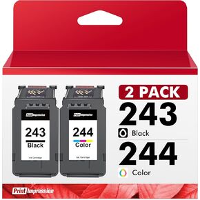 PG-243/ CL-244 Ink Multi Pack Replacement for Canon 243 and 244 Ink Cartridges Compatible for Pixma TR4520 TR4522 MX492 MX490 TS302 TS202 TS3320 TS3322 MG2520 MG2522 MG2525 Printer (1 Black,1 Color)
