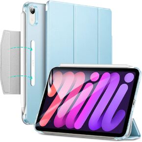 ESR for iPad Mini 7 A17 Pro Case, iPad Mini 7th/6th Generation Case (2024/2021), Trifold Smart Case with Magnetic Clasp, Auto Sleep/Wake, Slim and Light, Supports Pencil Pro & Pencil(USB-C), Sky Blue