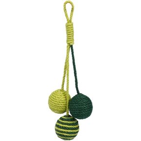 MiOYOOW Cat Sisal Ball, Anti Bite Kitten Ball Toy Hanging Kitty Sisal Rope Sphere for Cats Play Interactive Relieve Boredom