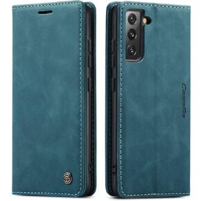 Compatible with Samsung Galaxy S22 5G Case with Card Holder, Kickstand Protective Flip Folio Leather Wallet Case for Galaxy S22 5G 6.1 inch (Coffee)