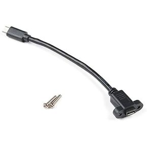SparkFun Electronics Panel Mount USB Micro-B Extension Cable - 6"