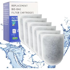10 Pack EX Filter Cartridges for Tetra Aquariums, Compatible with Whisper EX30/EX45/EX70 Filters,Large Carbon Filter Cartridges for Tetra