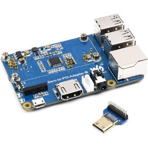 waveshare Pi Zero 2W to Raspberry Pi 3B/B+ Adapter,Based on Raspberry Pi Zero 2W to Reproduce The Original Appearance of The 3B Series,Alternative Solution for Raspberry Pi 3 Model B/B+
