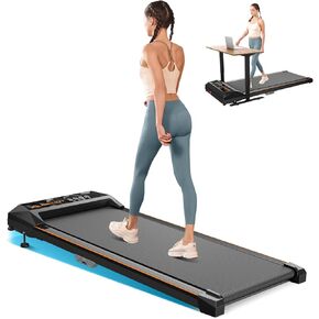 Walking Pad with Incline, Under Desk Treadmill, Portable Treadmills for Home Office, 4 in 1 Walking Running Machine Manual Incline, Compact Treadmill 265LB Capacity with Remote Control