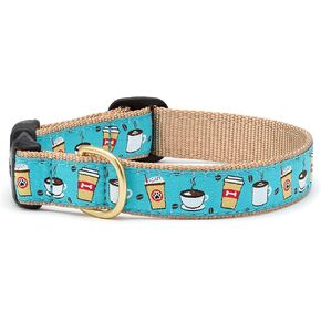 Up Country Coffee Nut Pattern (Coffee Nut Dog Collar, Small (9 to 15 inches) 5/8 inch Narrow Width)
