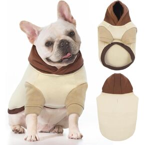 Dog Hoodie Medium Size Dog - Dark Red, Medium- Dog Hoodie with Harness Hole, Stylish Fall Sweatshirt, Pullover Sweatshirt for Jack Russell, Miniature Schnauzer