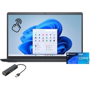 Dell Inspiron 15 Touchscreen Laptop, 15.6" FHD Narrow Border, 12th Gen Intel Core i5-1235U, 16GB RAM, 512GB PCIe SSD, Keypad, Webcam, HDMI, SD Card Reader, RJ45, Win 11 Pro