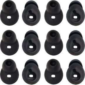 طرف أذن ALXCD لسماعات الأذن Gear Circle SM-R130، 6 أزواج متوسطة الحجم من السيليكون المتين البديل، مناسب لسماعات الأذن Samsung Gear Circle Bluetooth SM-R130 [أسود/متوسط](6 أزواج) in Kuwait