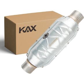 KAX 2.5" Catalytic Converter 99306HM 2.5 Inch Inlet/Outlet Universal Catalytic Converter High Performance Stainless Steel 2PCS (EPA Compliant)